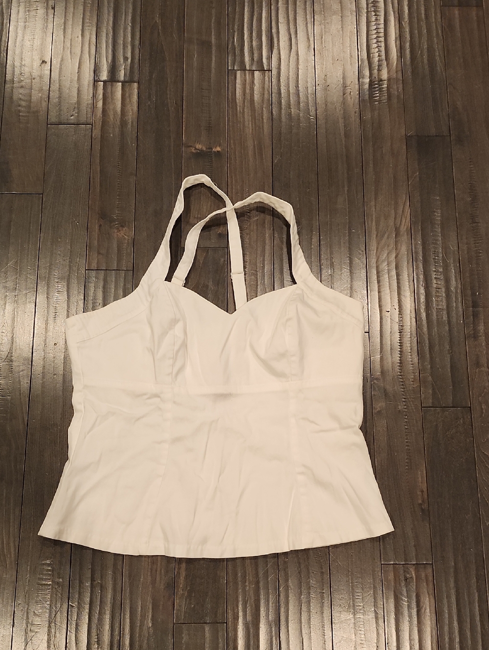 Deadly Dames White Strappy Bustier Tank Top